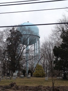 The water tower at Water Baptist Cemetery. (c) Stacey Cooper