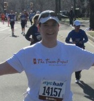 Running for Team Trevor in the 2011 NYC Half Marathon.
