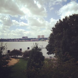 My view near W. 72nd where I stretch post long run. How can you not love this city!?!