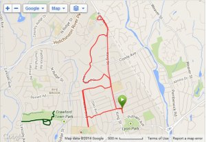 A hilly and curvy bike ride. Five miles of pure joy.