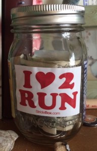 A little visual and monetary reminder that I do indeed love to run. (c) Stacey Cooper