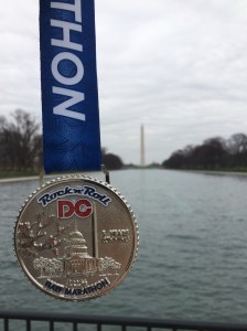 My medal decided to hit the town the day after the race. #MedalOnTheTown (c)  Stacey Cooper